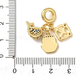 Anhänger aus Messing mit Mikropavé-Fassung aus Zirkonia und Emaille&nbsp;CU-CBA0A9C-04G