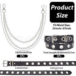 Schwarze Taillengürtel aus PU-Leder&nbsp;AJEW-CL0004-87
