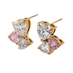 Ohrstecker aus 304 Edelstahl mit Kristall-Strass&nbsp;EJEW-G423-06G