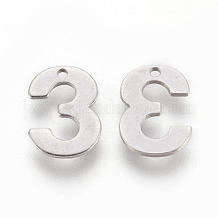 Breloques en acier inoxydable 201 résistantes au ternissement&nbsp;STAS-F175-01P-3