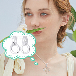 2 pz 925 ganci per tubi in argento sterling&nbsp;STER-NB0001-25