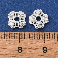 925 embout de perle en argent sterling avec zircon cubique transparent&nbsp;STER-A047-07A-S