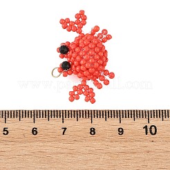 Anhänger aus Glasperlen und natürlichem schwarzem Onyx&nbsp;PALLOY-MZ01389