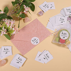 200 Stück selbstklebende Papieraufkleber in 2 Ausführungen&nbsp;DIY-CA0007-64