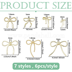 42 Stück 7 Stile Bowknot Legierung Anhänger&nbsp;FIND-DC0007-72B
