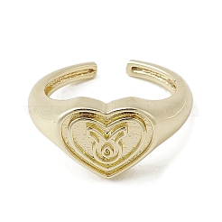 Anillos abiertos ajustables de latón&nbsp;RJEW-K257-86G-02