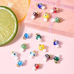 16pcs 8 Farben handgemachte Bunte Malerei-Anhänger&nbsp;LAMP-FS0001-47