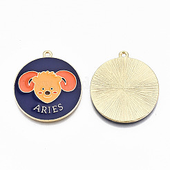 Pendentifs d'émail en alliage&nbsp;ENAM-S126-031C-RS