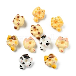 10 spilla da bavero in resina a forma di ciambella a forma di gatto dei cartoni animati&nbsp;JEWB-CJ0003-07