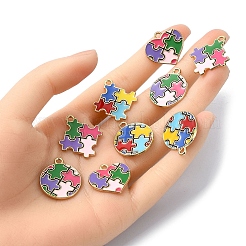 Colgantes de esmalte de aleación 10pcs 5 estilos&nbsp;ENAM-YW0003-87