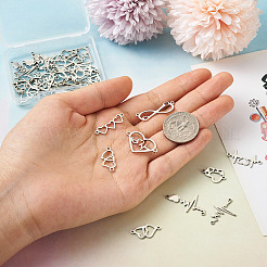 36 Stück 9 Stile 201 Edelstahl-Anschluss-Charms&nbsp;STAS-PJ0001-32