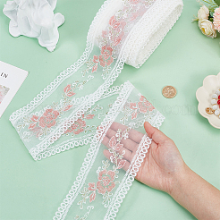 Ruban de dentelle brodé en polyester&nbsp;OCOR-WH0090-034B