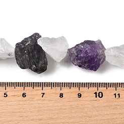Natürliche Quarzkristall- und Amethystperlenstränge&nbsp;G-S386-C14