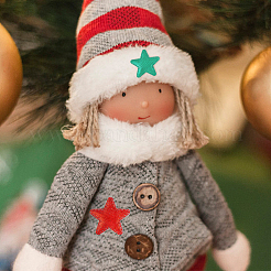 120 pièce 12 accessoires de décoration en tissu non tissé en forme d'étoile de Noël de style&nbsp;DIY-FH0005-71