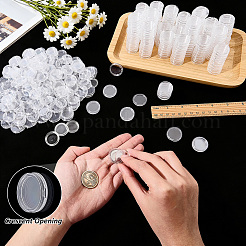 Flache runde Münzboxen aus Kunststoff&nbsp;KY-WH0036-170