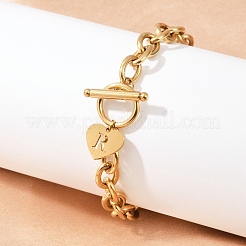 Bracelets à breloques en acier inoxydable 304 doré&nbsp;NJEW-K284-01G-R