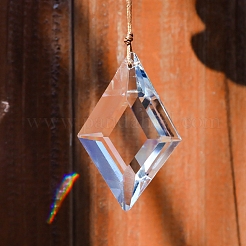 Rhombus facettierte K9 Glas Sonnenfänger&nbsp;PW-WG319FE-01