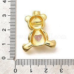 Porte micro ouvrent pendentifs zircone cubique en laiton de placage&nbsp;KK-L226-006G-05