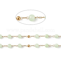 Cadena de cuentas redondas de jade natural teñido&nbsp;CHS-C006-01E