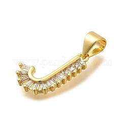 Porte micro ouvrent pendentifs zircone cubique en laiton de placage&nbsp;KK-L226-100G-J