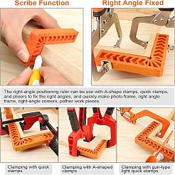 Carrés de positionnement des plastiques techniques pinces à angle droit&nbsp;TOOL-WH0130-24