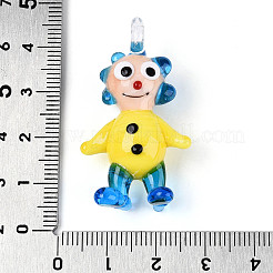Pendentifs figurines de clown en verre filé à la main&nbsp;LAMP-T025-09D