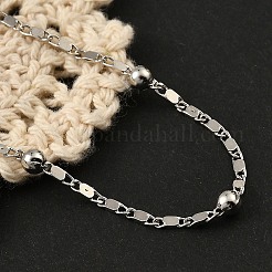 Bracelets à maillons en laiton plaqué rack pour femmes&nbsp;BJEW-G735-03P