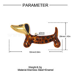 304 Edelstahl-Emaille-Anhänger&nbsp;STAS-OY019-31G
