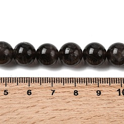 Chapelets de perles de quartz fumées naturelles&nbsp;G-B167-A09-10mm