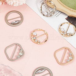 6 Stück 6 Stile Legierung Strass Schnallen&nbsp;AJEW-GF0011-34