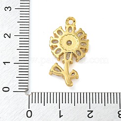 Gestell Messing micro ebnen Zirkonia Anhänger&nbsp;KK-Z063-22G