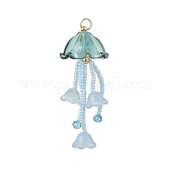 Grands pendentifs méduses en perles de verre&nbsp;PALLOY-MZ01166