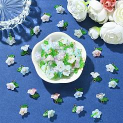 Breloques de fleurs en acrylique&nbsp;PALLOY-CJ00025