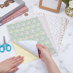 10 pièce de 10 styles de papiers peints miniatures&nbsp;DIY-OC0013-87A
