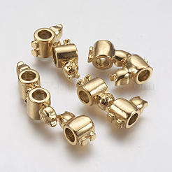 Placcatura ionica (ip) 304 perline europee in acciaio inossidabile&nbsp;STAS-J022-108G