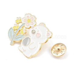 Spille smaltate con orso bianco&nbsp;JEWB-I057-02KCG-02