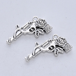 Tibetischer stil Aluminium Anhänger & Charms&nbsp;TIBE-R316-120AS-RS