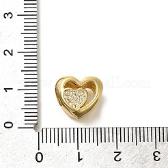 Messing Mikro ebnen Zirkonia European Beads&nbsp;KK-Z086-23G