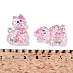 Cabochon decodificati con gattino bowknot in resina trasparente&nbsp;RESI-M045-07A