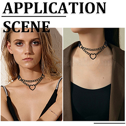 Chocker-Halsketten aus Kunstleder im Punk-Stil&nbsp;NJEW-CL0001-29