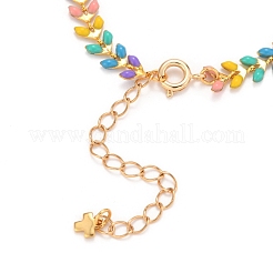 Messing Emaille Kolben Ketten Armbänder&nbsp;BJEW-JB05744