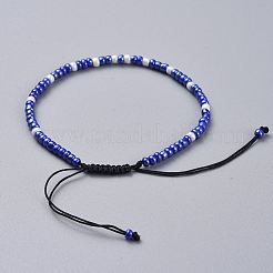 Verstellbarer Nylonfaden geflochtene Perlen Armbänder&nbsp;X-BJEW-JB04522-07