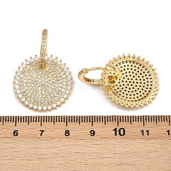 Messing Micro Pave klare Zirkonia Creolen&nbsp;EJEW-L275-17G