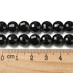 Natürliche schwarze Onyxperlenstränge (gefärbt und erhitzt).&nbsp;G-K351-A02-01