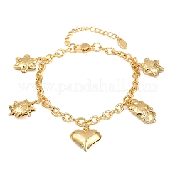 Bracelets à breloques en acier inoxydable 304&nbsp;BJEW-D359-06G