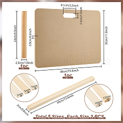 1 Stück rechteckige MDF-Holzplatten&nbsp;DIY-PH0031-43
