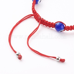 Verstellbare geflochtene Perlenarmbänder aus Nylonfaden&nbsp;BJEW-JB06067-02