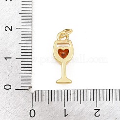 Messing micro pave rote kubik zirkonia anhänger&nbsp;KK-E798-12G