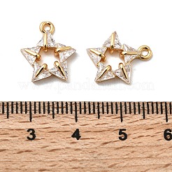 Breloques en laiton avec zircone cubique de micro pave&nbsp;KK-Z131-13G-02