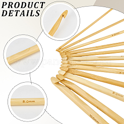 12 Stück karbonisierte Bambus-Stricknadeln&nbsp;DIY-CL0001-65
